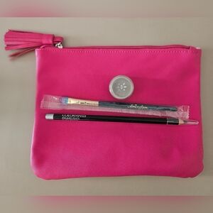 Hot Pink Tassel Makeup Pouch with Brushes & Eyeliner And Gyspy Pigment Pot New